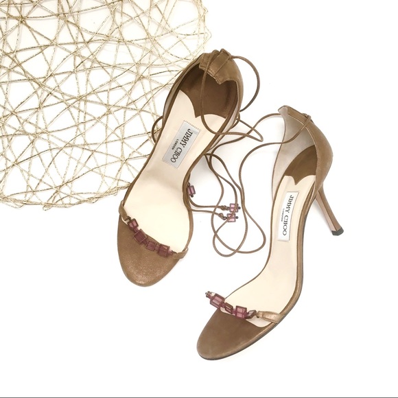 Jimmy Choo Shoes - ** Jimmy Choo ** leather stiletto beaded heels